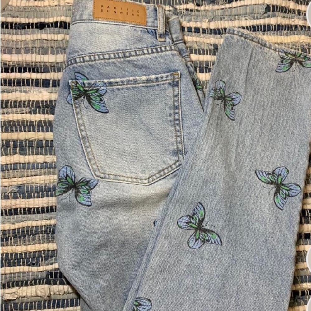 Pacsun butterfly print jeans